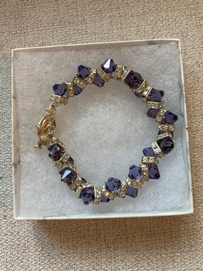 Sparkling Amethyst-Toned Bracelet
